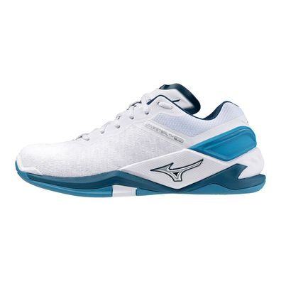 MIZUNO Wave Stealth Neo Indoorschuhe Handball Weiß/ Türkis