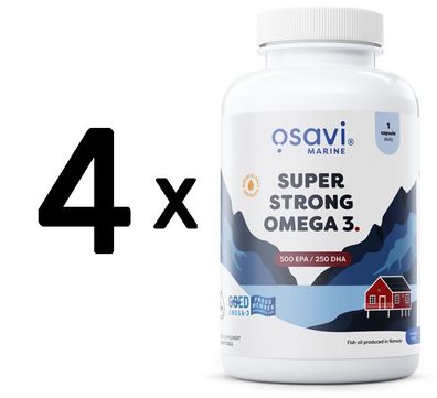 4 x Super Strong Omega 3, 500 EPA / 250 DHA - 180 softgels