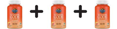 3 x Vitamin Code Gummies Vitamins D3 & K2, Raspberry Lemon - 45 gummies