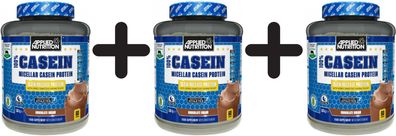 3 x 100% Casein Protein, Vanilla - 1800g