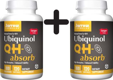 2 x Ubiquinol QH-absorb, 100mg - 120 softgels