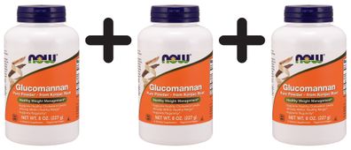 3 x Glucomannan, Pure Powder from Konjac Root - 227g