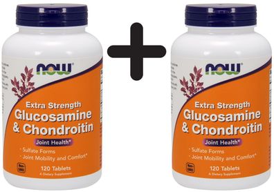 2 x Glucosamine & Chondroitin, Extra Strength - 120 tabs