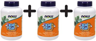 3 x Kid Cal - 100 chewables tablets