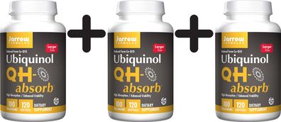 3 x Ubiquinol QH-absorb, 100mg - 120 softgels