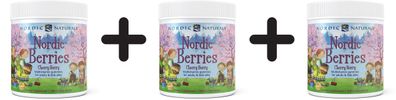 3 x Nordic Berries Multivitamin, Cherry Berry - 120 gummy berries