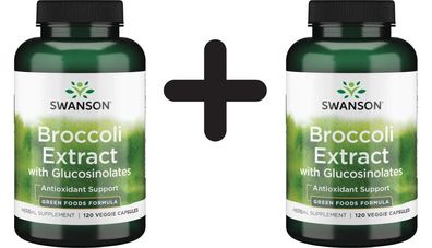 2 x Broccoli Extract with Glucosinolates, 600mg Extra-Strength - 120 vcaps