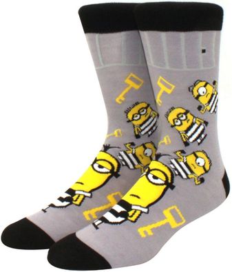 Minions Team Lustige Socken - Lakaien Comic Heroes Motiv-Socken in 3/4-Länge