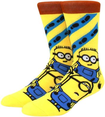 Stuart & Phil Team Lustige Socken - Minions Lakaien Heroes Motiv-Socken in 3/4-Länge