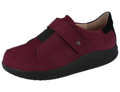 FINN Comfort Finnamic Suzuka Damen Kletthalbschuhe rot redwine schwarz Leder