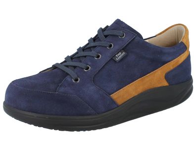 FINN Comfort Finnamic Huaraz Herren Schnürhalbschuhe blau indigo Velourleder