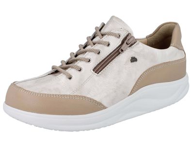 FINN Comfort Finnamic Otaru Damen Halbschuhe Schnürschuhe beige sesame Leder