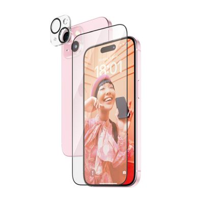 PanzerGlass 2-in-1-Pack iPhone 15, UWF w. EasyAligner