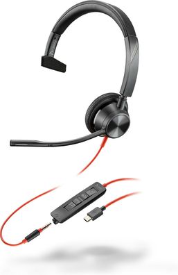 Poly Headset Blackwire C3315 monaural USB-C und 3,5 mm