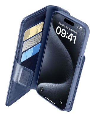 Cellularline Book Agenda 2 Case iPhone 15 Pro Max Blue