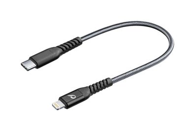 Cellularline Extreme USB Typ-C auf Lightning Kabel 15cm - mfi