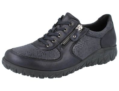 Waldläufer Orthotritt Havy Damen Schnürschuhe Halbschuhe Sneaker schwarz blau