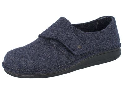 FINN Comfort Filzmoos Herren Hausschuhe blau darkblue Wollfilz