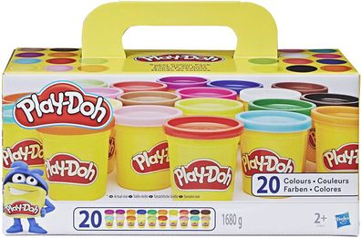 Play-Doh A7924EUC Super Farbenset Knete Kreativ Fantasievoll Spielzeug 20er Pack