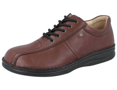 FINN Comfort Dijon Herren Halbschuhe Schnürschuhe braun teak/ Idaho