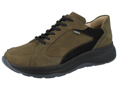 FINN Comfort FINNCO Piccadilly Herren Schnürschuh grün olive schwarz Nubukleder