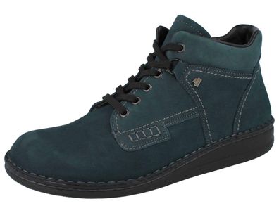 FINN Comfort Linz Herren Halbschuhe Schnürschuhe blau petrol Oilbuk