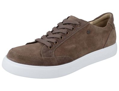 FINN Comfort Brandon Herren Halbschuhe Schnürschuhe braun oxide Velourleder