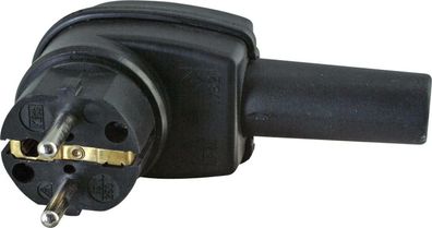 Kopp 178216009 Schutzkontakt Vollgummi Winkelstecker Schwarz IP44 16A 250V