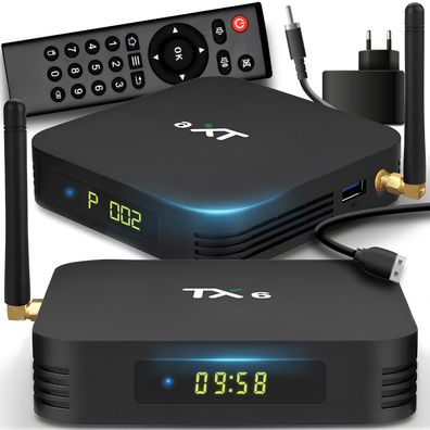 Android TV-Box TX6 Smart TV Box mit TV Fernbedienung Retoo