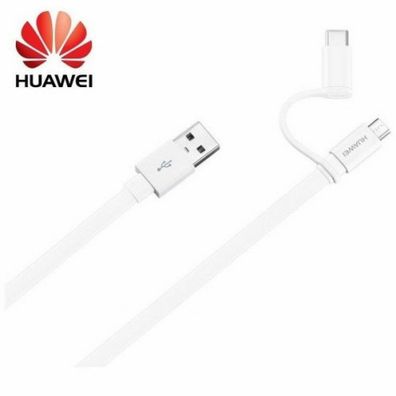 Huawei AP55S 2 in 1 Datenkabel mit Typ-C-Adapter 1,5 m Weiß