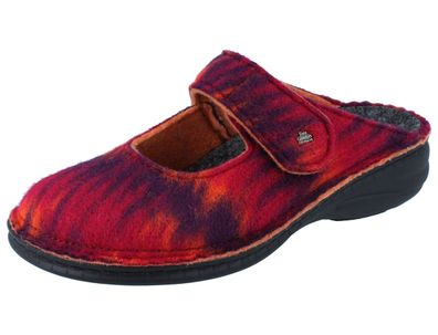 FINN Comfort Glarus Damen Clogs Hausschuhe rot fire Inka Filz