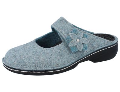 FINN Comfort Arlberg Damen Clogs blau sky DoubleFilz