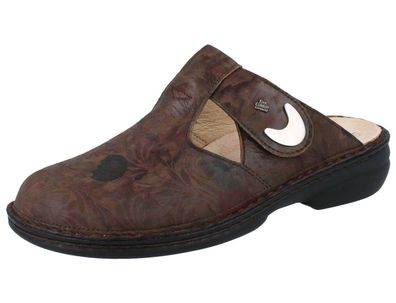 FINN Comfort Belem Damen Clogs braun choco Fog Glattleder