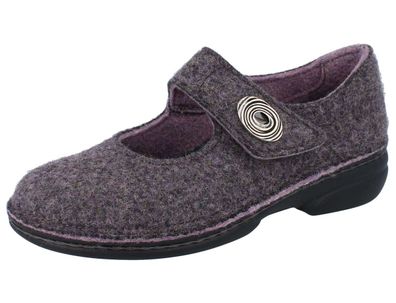 FINN Comfort Ramsau Damen Filz Halbschuhe Hausschuhe lila Doublefilz