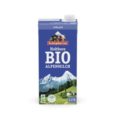 Berchtesgadener Land Bio 6x Haltbare Bio-Alpenmilch 3,5% Fett NL-Fair 1l