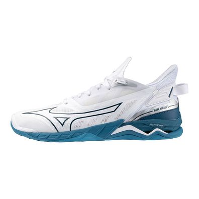 MIZUNO Wave Mirage 5 Indoorschuhe Handball Weiß/ Türkis