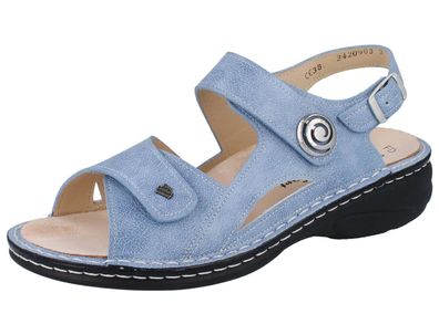 FINN Comfort Denia Damen Sandale blau mare Monroe Glattleder