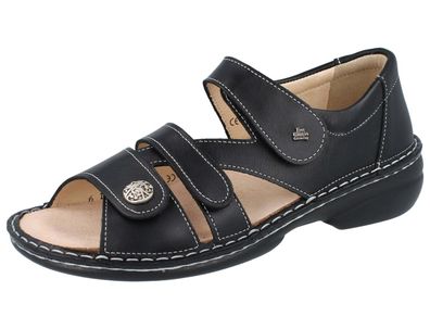 FINN Comfort Biella-Soft Damen Sandale schwarz NappaSeda Glattleder