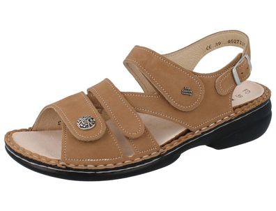 FINN Comfort Gomera Damen Sandalen hellbraun tan Nubukleder