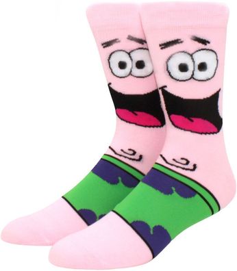 Patrick Star Rosa Socken in 3/4-Länge - SpongeBob Charakter Lustige Motiv-Socken