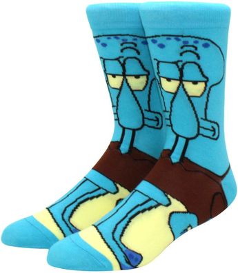 Thaddäus Q. Tentakel Socken in 3/4-Länge - SpongeBob Charakter Lustige Motiv-Socken