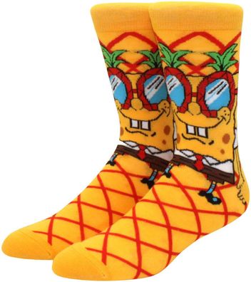 SpongeBob Schwammkopf Ananas Socken in 3/4-Länge - SpongeBob Lustige Motiv-Socken