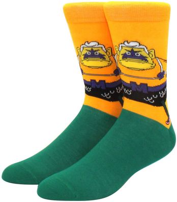 Mermaid Man Grüne Cartoon Socken in 3/4-Länge - SpongeBob Lustige Motiv-Socken