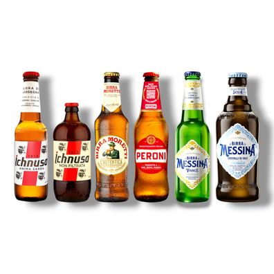 Italien Mix - Ichnusa, Birra Moretti, Peroni & Messina 6 x 0,33 L