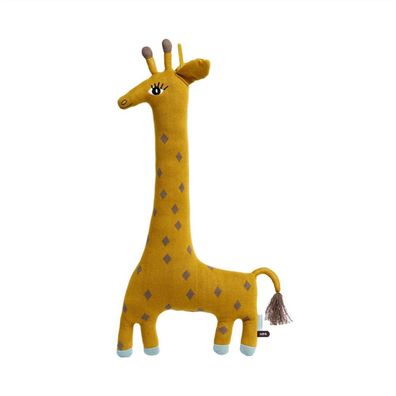 OYOY - Kuscheltier Noah Giraffe Kinderkissen Kinderzimmer Stofftier Dekokissen