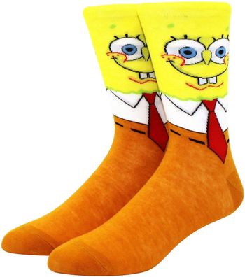 Schwammkopf Krawattenman Socken in 3/4-Länge - SpongeBob Lustige Motivsocken