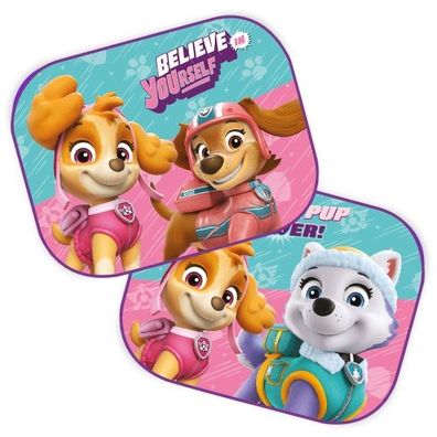 PAW PATROL GIRLS POWER Auto Sonnenschutz, Schattenspender, 2 Stück