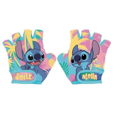 Disney Fahrradhandschuhe STITCH, Größe XS, fingerloser Schutz-Handschuh