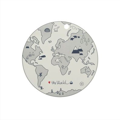 Platzset, The World, Kinder Tischset, Weltkarte, Platzdeckchen, Silikon, Placemat