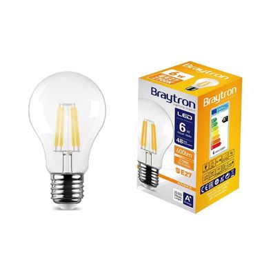 E27 Sockel| Sparsames LED Leuchtmittel Lampe Leuchte Birne Filament| 6 Watt | 600